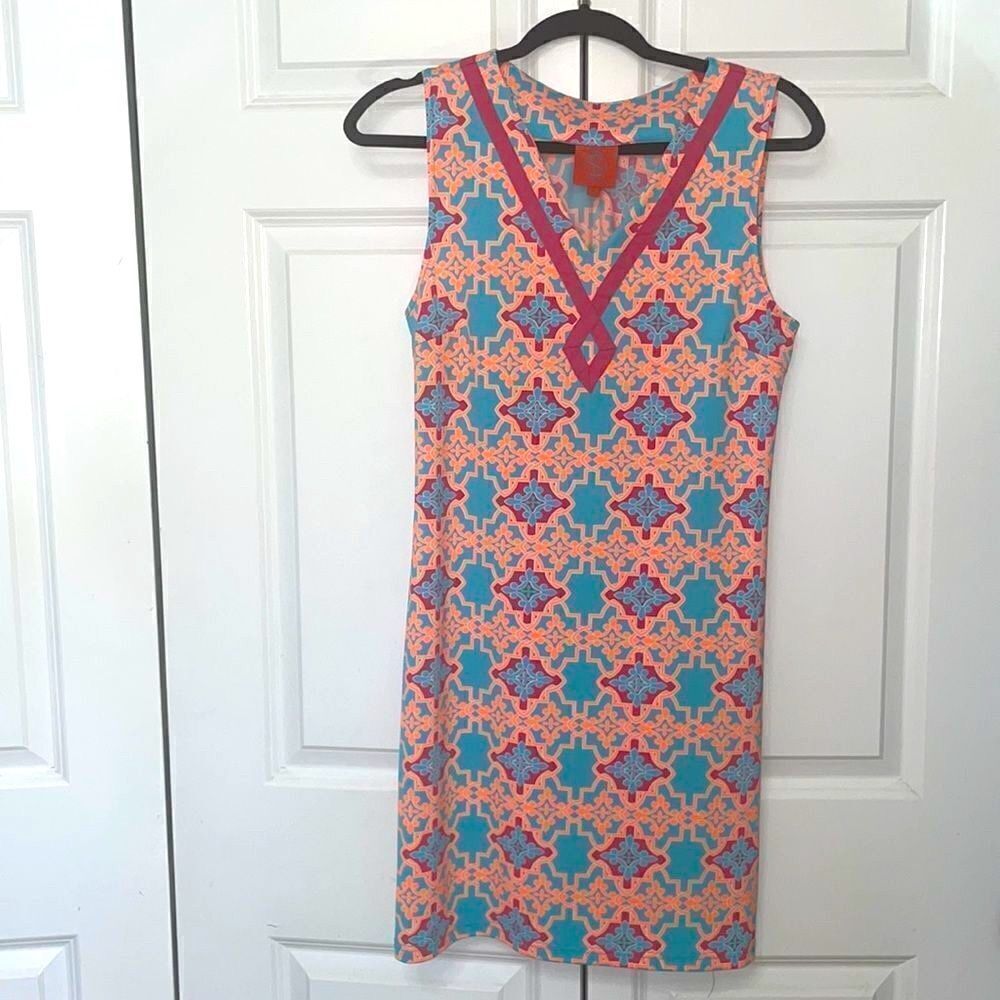 TRACY NEGOSHIAN Women Orange Casual Dress size medium